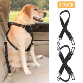 2Pcs Pet Dog Seat Belt Leash Adjustable Pet Dog Cat Safety Leads Harness 2Pcs Pet Dog Seat Belt Leash Adjustable Pet Dog Cat Safety Leads Harness